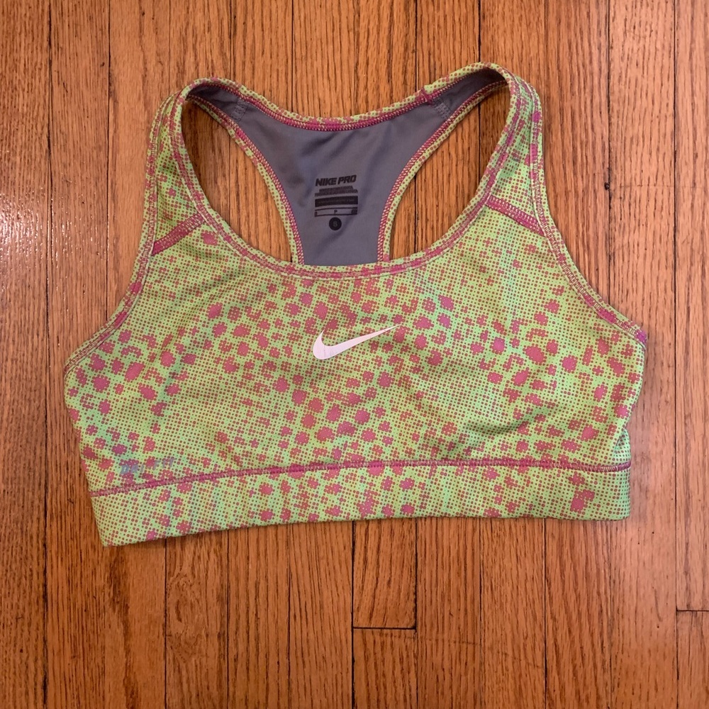 Nike green and pink sports bra